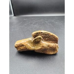 Hand Made & Glazed Ceramic Horse Head 1955‎ Signed Unique Paperweight Desk Decor